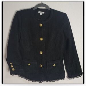 Joan Rivers wool blend popcorn style jacket size 2